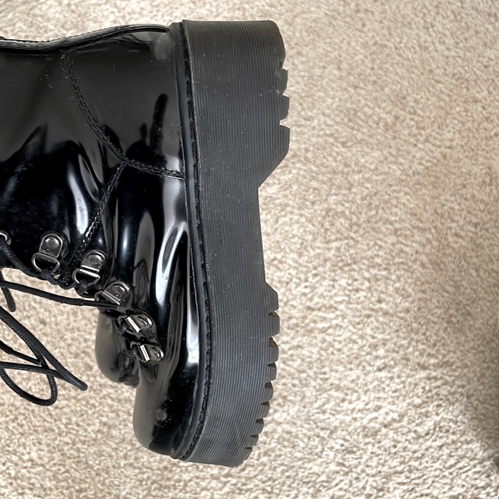 Black Platform Lace-Up Boots - Picture 7 of 7